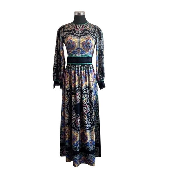 Sandro Multicolor Paisley Maxi Dress - Picture 1 of 9